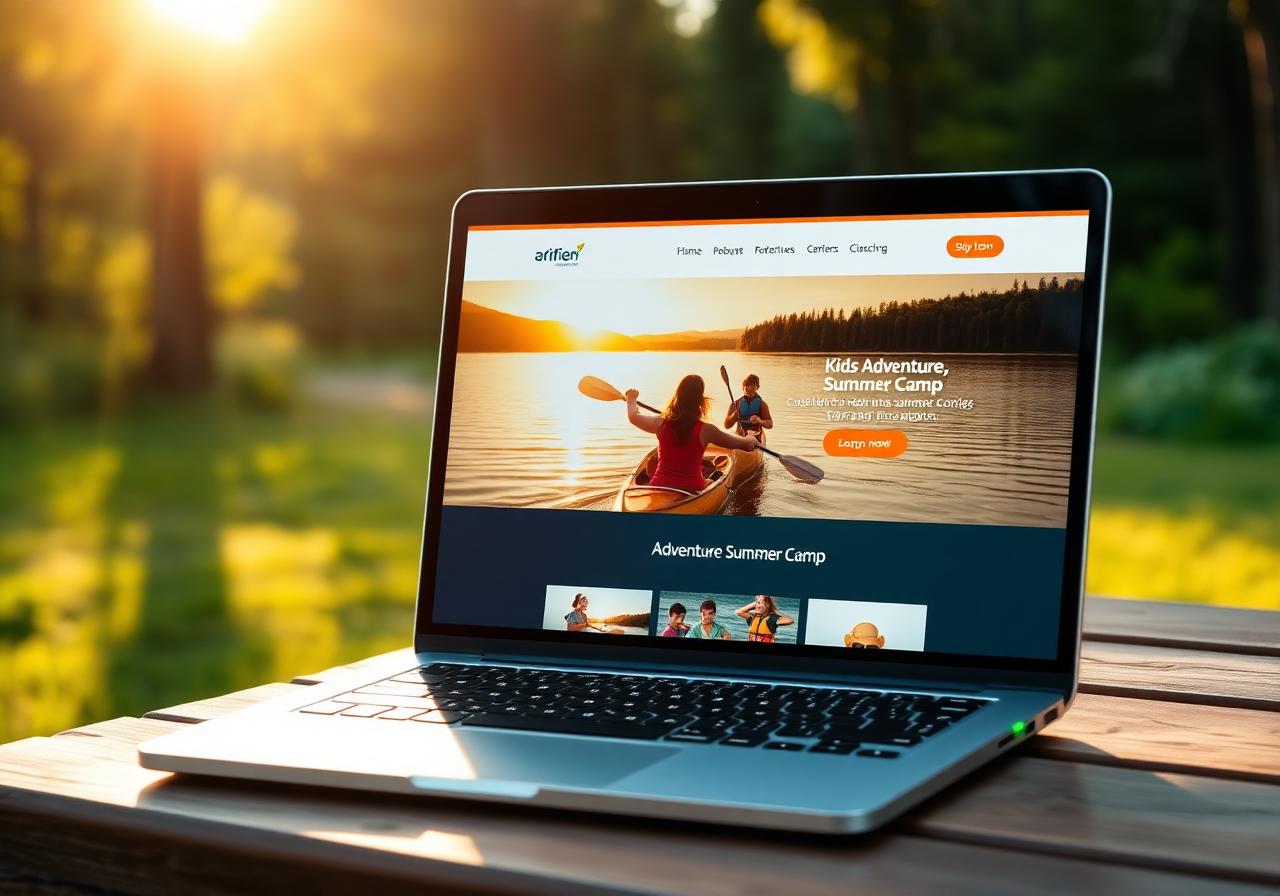 Lakeside Adventure Co., Kids Summer Camp website by Get My Online Brand